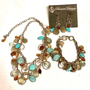 Premier Jewelry Coastal Breeze Neckl/Earr/Brac.